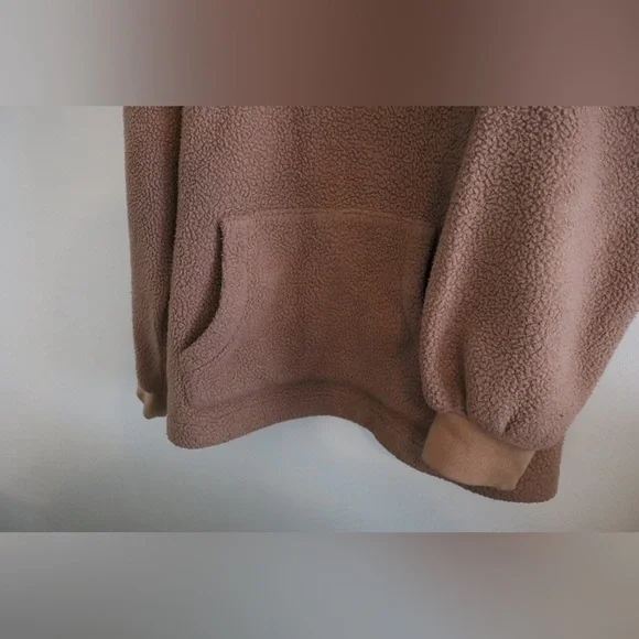 Madewell Teddy Sherpa Hoodie Pullover Sweatshirt - Picture 5 of 5